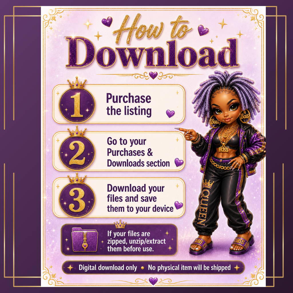 90’s Vibe Chibi PNG Bundle – 8 High-Resolution Digital Designs