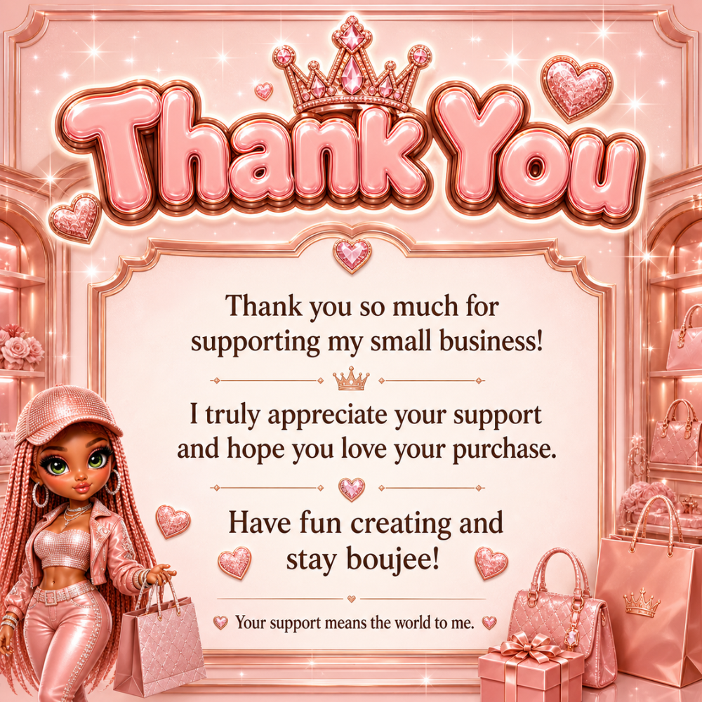 Shopping Vibe Queen PNG Bundle, Pink Chibi Girl PNG, Boujee Shopping Clipart, Glam Girl Sublimation Design, Digital Download for Shirts Mugs